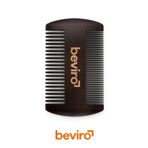 TO015 Pear Wood Beard Comb Beviro