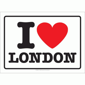 Поздравителна картичка - Обичам Лондон