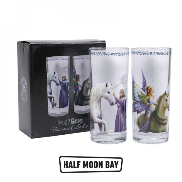 Half Moon Bay - Чаши за вода с феи и еднорози на Анн Стоукс 1