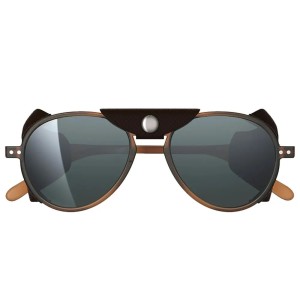 IZIPIZI Glacier I - Hazel - Grey Lenses with wind protection - Silver Miror