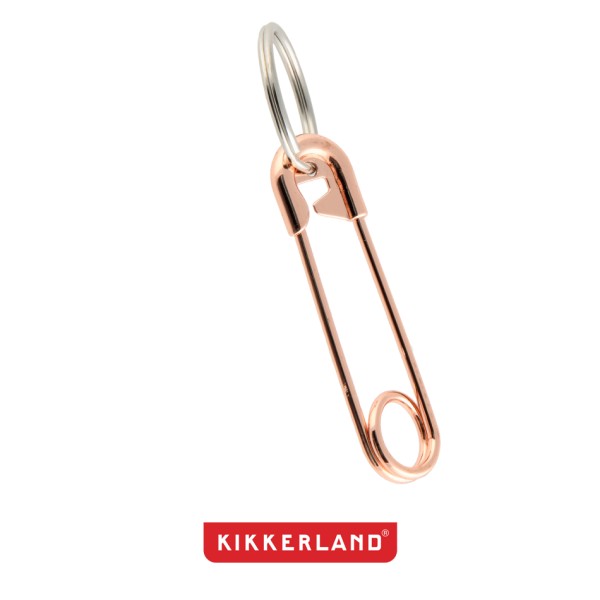 Kikkerland - KR77-C Copper Safety Pin Keyring 1