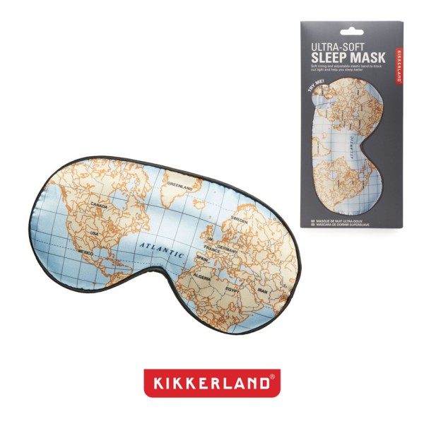 Kikkerland - Маска за спане с карта на света 1