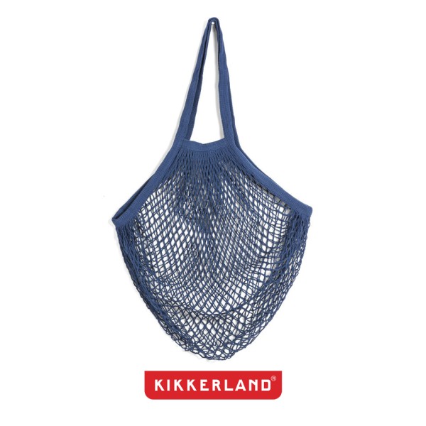 Kikkerland - Плетена пазарска торба - синя 1