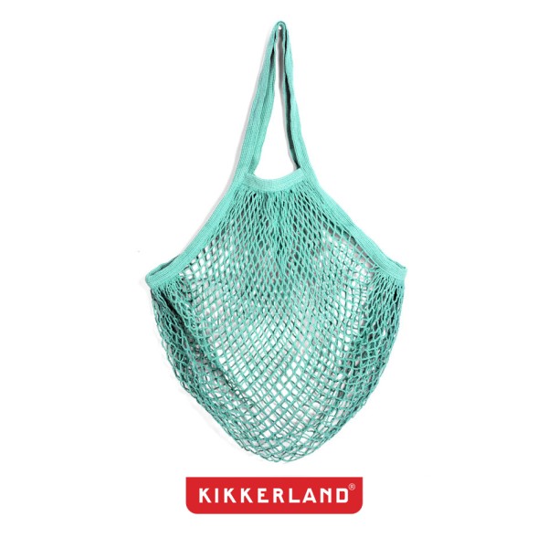 Kikkerland - Плетена пазарска торба - тюркоаз 1