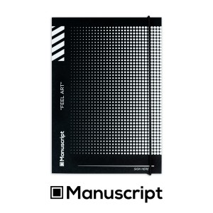 Sketchbook Manuscript A5 160  dotted grid pages - Off-Black Dot Plus