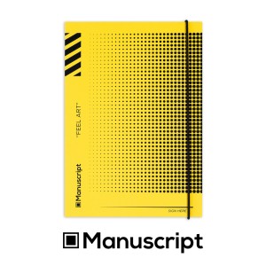 Sketchbook Manuscript A5 160  dotted grid pages - Off-Yellow Dot Plus