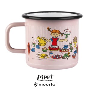 Enamel Espresso Mug Pippi Birthday 370 ml. 