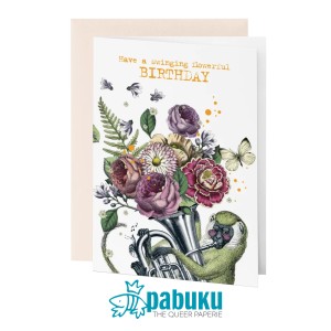 Поздравителна картичка | Have a swinging flowerful BIRTHDAY