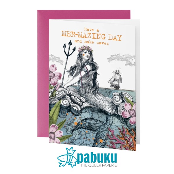 Pabuku Cards - Поздравителна картичка "Have a Mer-Mazing Day" 1