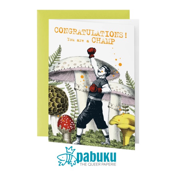 Pabuku Cards - Поздравителна картичка "Поздравления, шампионе"  1