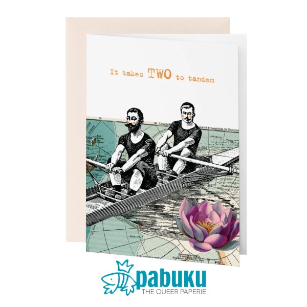 Pabuku Cards - Поздравителна картичка "Takes Two to Tandem" 1