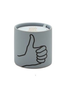 Керамична соева свещ Падивакс "Импресии - Подкрепям!" - синя - Листо от мента и кардамон