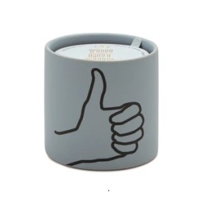 Керамична соева свещ Падивакс "Импресии - Подкрепям!" - синя - Листо от мента и кардамон