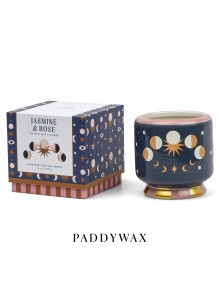 AD0808EU ADOPO 226g Moon Phases Ceramic Candle Paddywax - Jasmine and Rose Boxed 