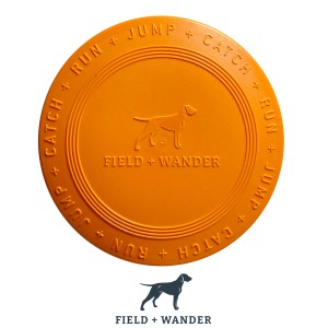Orange Flexible and Lightweight Rubber Frisbee for Dogs FAW007