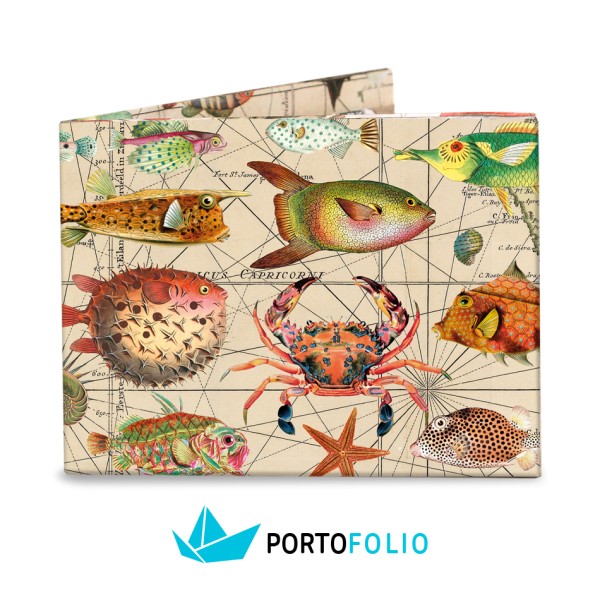 Portfolio - Непромокаемо портмоне от тайвек "Риби" 1