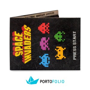 SW13 Slim Wallet - Gamer Space Invaders