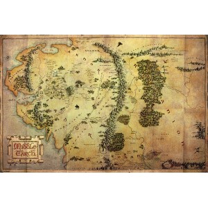 Poster "Hobbit journey map"