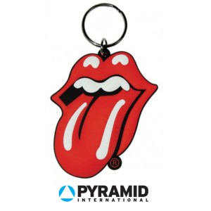 Rubber Keychain Rolling Stones Tongue 