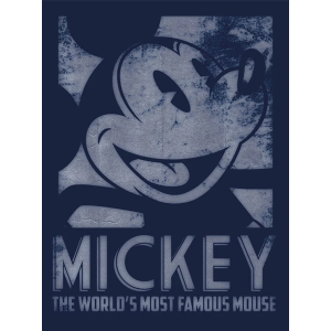 Принт върху платно и подрамка "Мики Маус - най-известната мишка"
