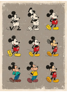 WDC92455 Canvas print Mickey Mouse (Evolution )