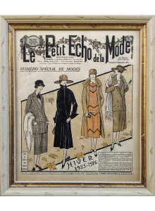 Оригинално винтидж списание за мода Le Petit Echo de la Mode | 1925-09-27 | Рамкирано