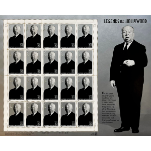 Post stamps with Alfred Hitchcock "Legends of Hollywood"| 1998