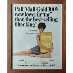 Pall Mall Ad | Excerpt from Life Magazine | 1969 | Framed