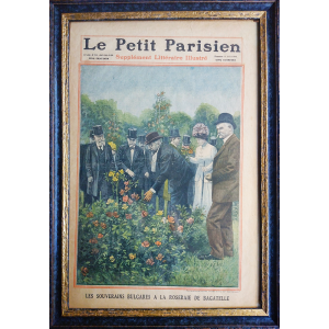 Вестник Le Petit Parisien | Цар Фердинанд в розариума на Болонския лес | 1910-07-10 | Рамкиран