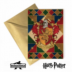 Gryffindor Crest Foiled Notecard Harry Potter 