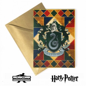 Slytherin Crest Foiled Notecard Harry Potter 