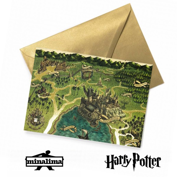 HARRY POTTER - HPCARD57 Harry Potter Giftcard - Hogwarts Map 1