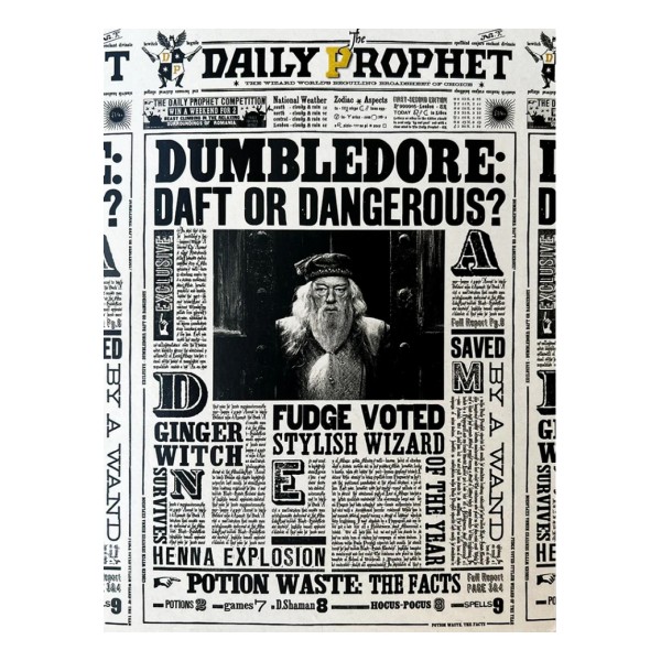 HARRY POTTER - Postcard "Dumbledore: Daft or Dangerous" 1