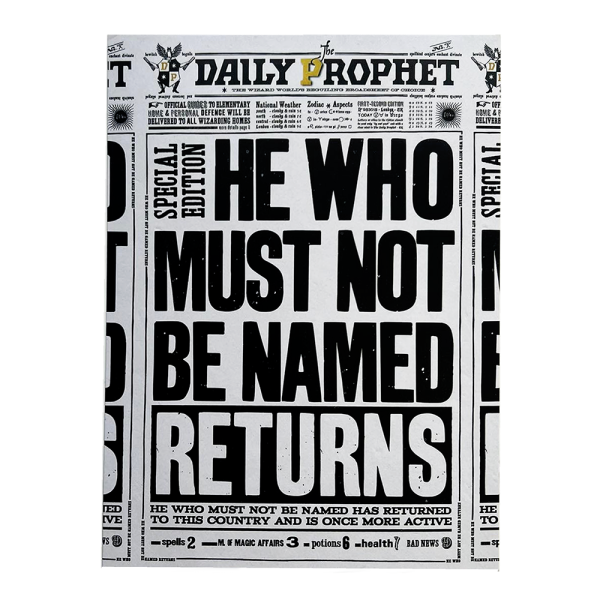 HARRY POTTER - Postcard "He Who Must Not Be Named Returns" 1