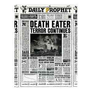Postcard "Death Eater Terror Continues"