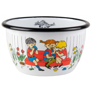 Enamel Bowl Pippi and Friends 
