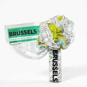 Crumpled City Map Brussels
