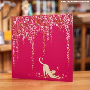Greeting Card Cat and Blossom 