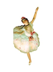Поздравителна картичка и стикери – Балерина (Едгар Дега)