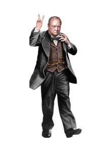 Поздравителна картичка и стикери – Уинстън Чърчил