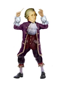 Поздравителна картичка и стикери – Волфганг Амадеус Моцарт