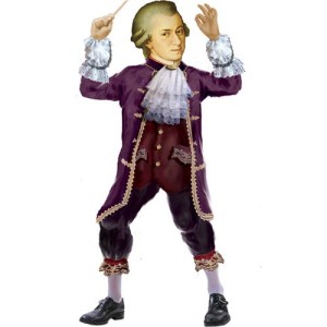 Поздравителна картичка и стикери – Волфганг Амадеус Моцарт