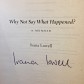 Книга с автограф WHY NOT SAY WHAT HAPPENED Ivana Lowell 2