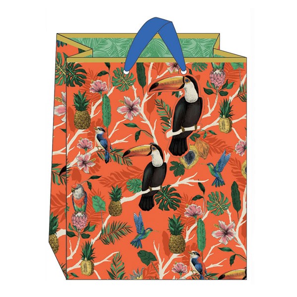 The Art File - Подаръчна торба с тукани - оранжева 1