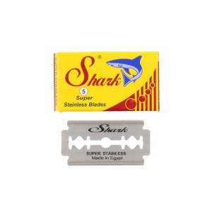 Pack of 5 Stainless Steel Razor Blades Shark Distributed by Parker