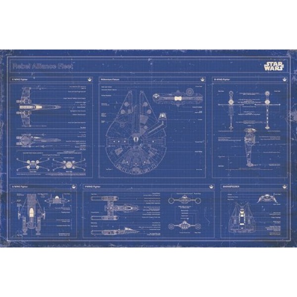 Междузвездни войни - Плакат "Междузвездни войни - план на бунтовническия флот" 1
