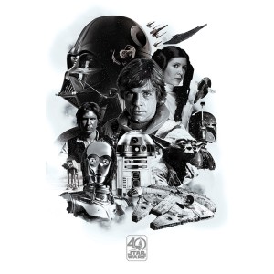 Плакат Star Wars 40th Anniversary 