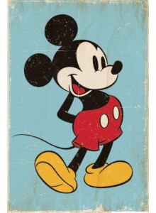 Плакат винтидж Мики Маус 