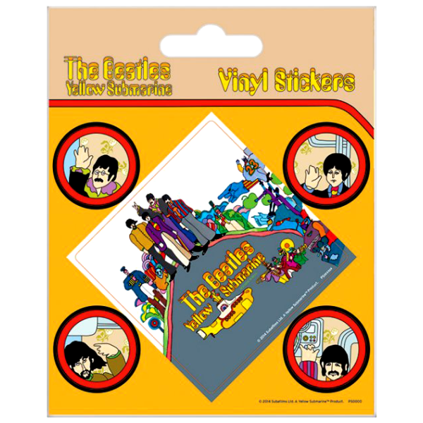 The Beatles  - Vinyl Sticker Set The Beatles Yellow Submarine 1