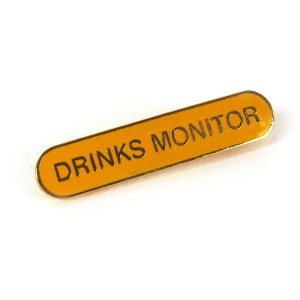 Badge Old School Drinks Monitor
